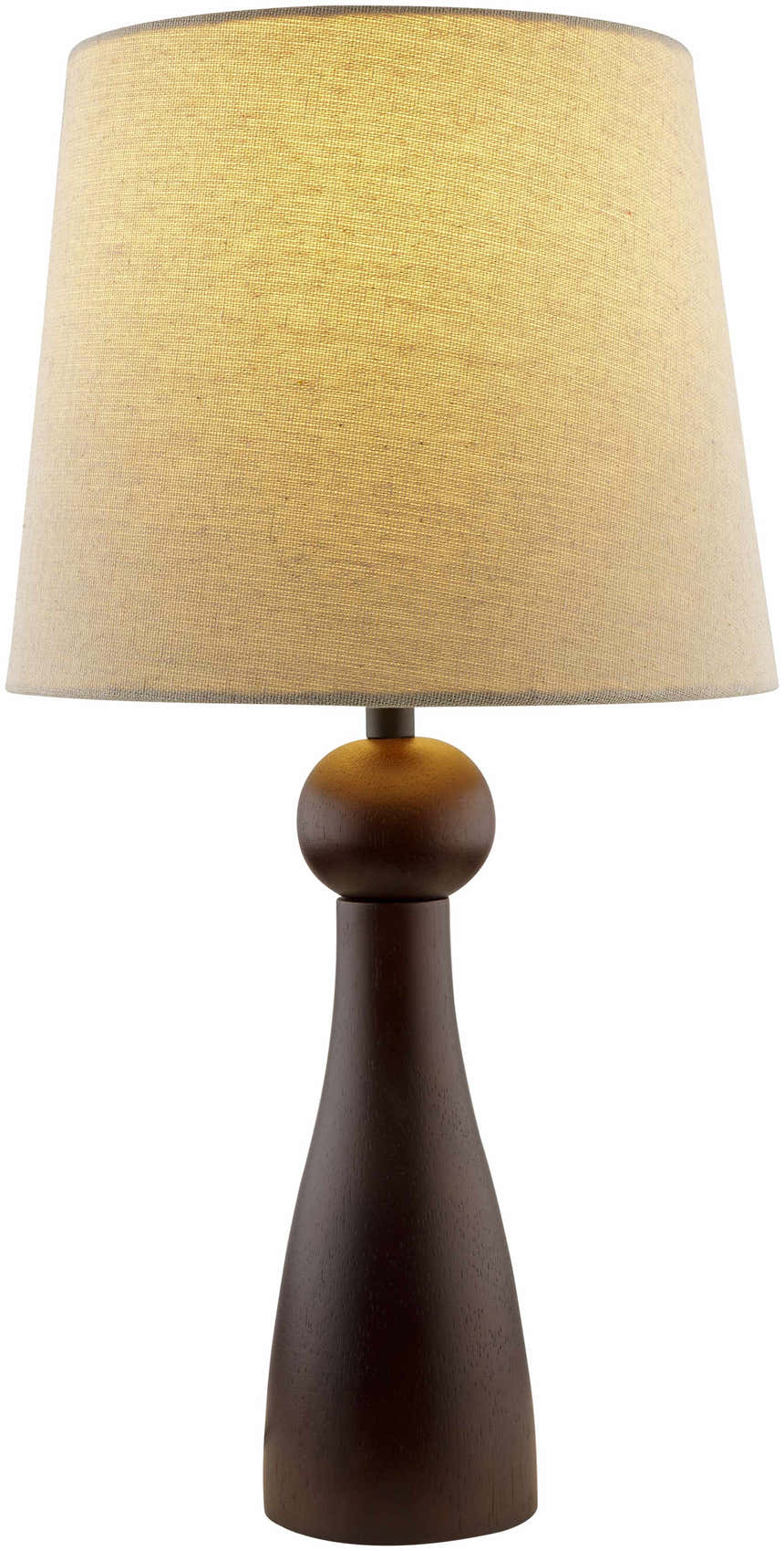 Villamejil Dark Brown Wood Table Lamp