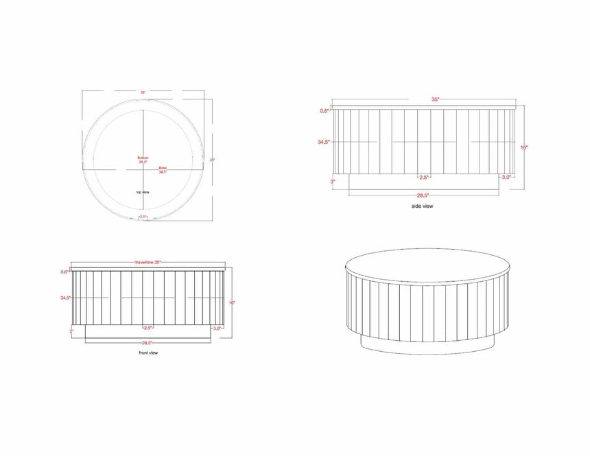Vikhorevka White Coffee Table