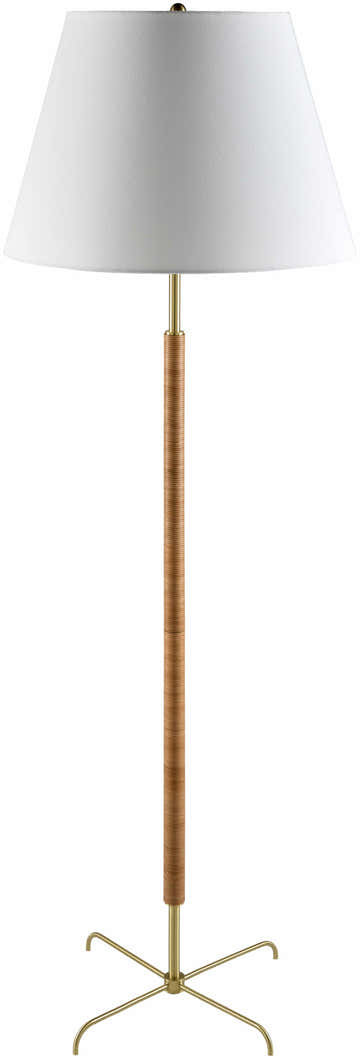 Vigonzone Metallic Brass Contemporary Floor Lamp