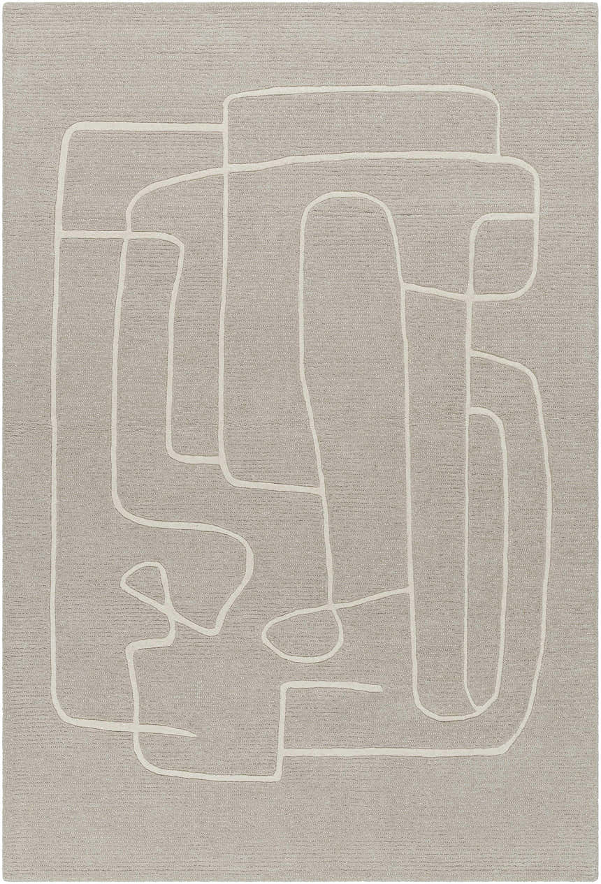 Sample Vatsa Gray Abstract Area Rug
