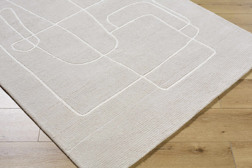 Vatsa Gray Abstract Area Rug