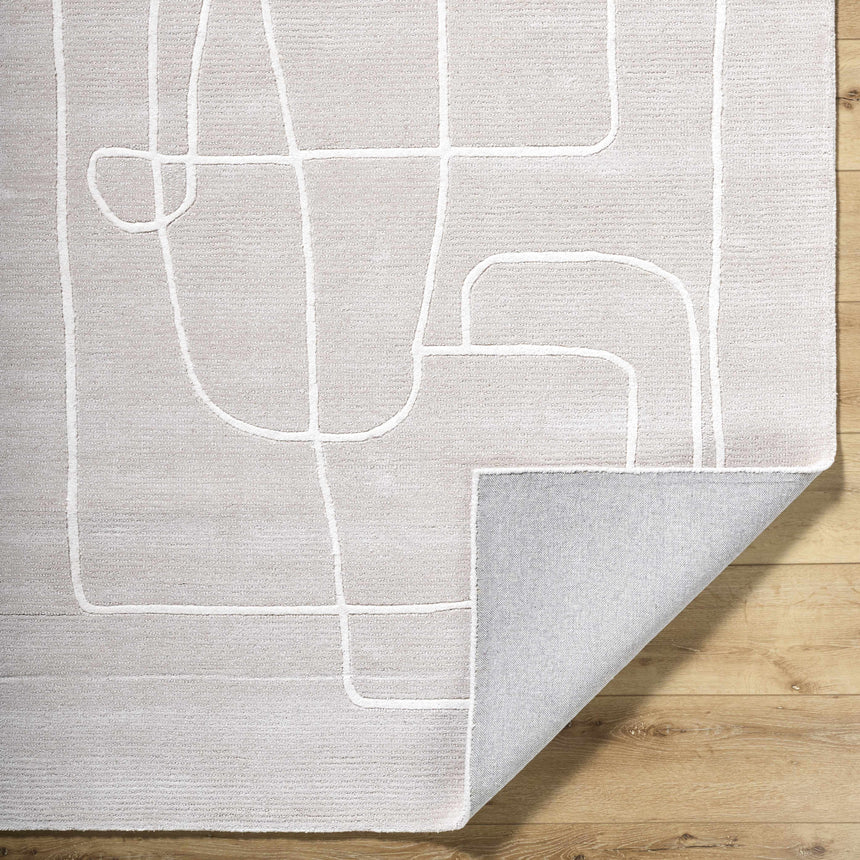 Made to Order Custom Size Vatsa Gray Abstract Area Rug