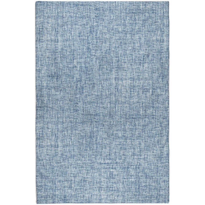 Close-up of the Dalyn Luxury Voyage VY1 Denim Washable Area Rug, showing its blue woven texture.
