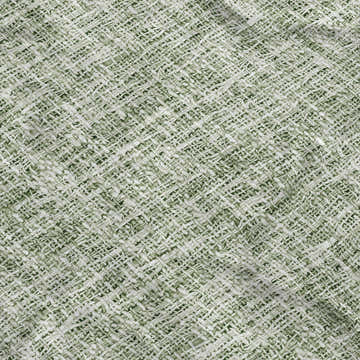 Close-up of the green woven texture of the Dalyn Luxury Voyage VY1 Fern Washable Area Rug.