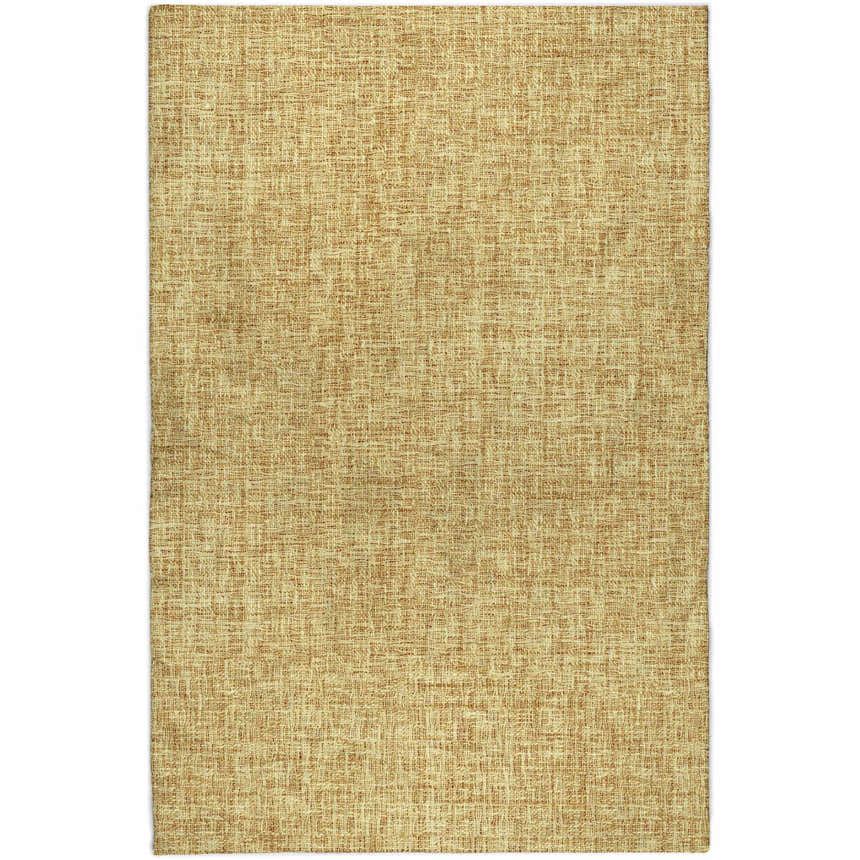 Close-up of the gold Dalyn Luxury Voyage VY1 Washable Area Rug, showing its subtle woven texture.