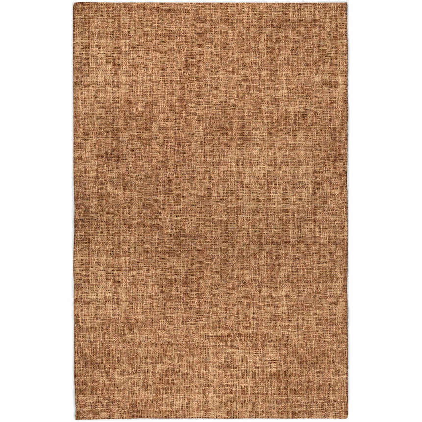 Close-up of the Dalyn Luxury Voyage VY1 Spice Washable Area Rug, showing a woven texture in warm spice tones.