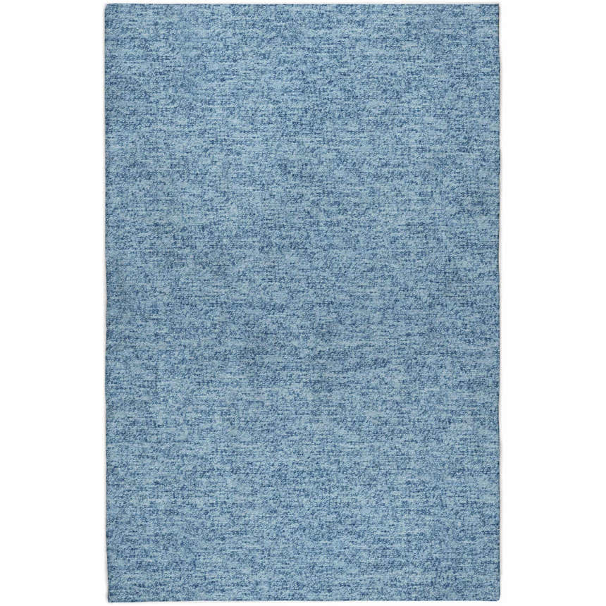 Close-up of the Dalyn Luxury Voyage VY2 Denim Washable Area Rug, featuring a textured denim blue pattern.