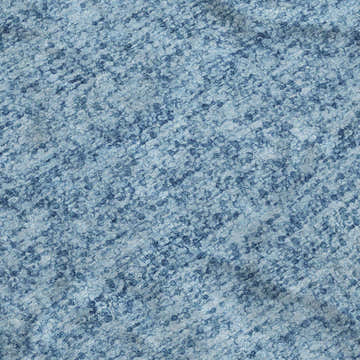 Close-up of Dalyn Luxury Voyage VY2 Denim Washable Area Rug. Features a textured, mottled denim blue pattern.