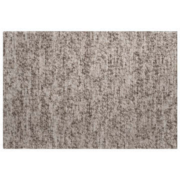 Close-up of Dalyn Luxury Voyage VY2 Taupe Washable Area Rug. Ivory and taupe textured rug with a transitional farmhouse style.