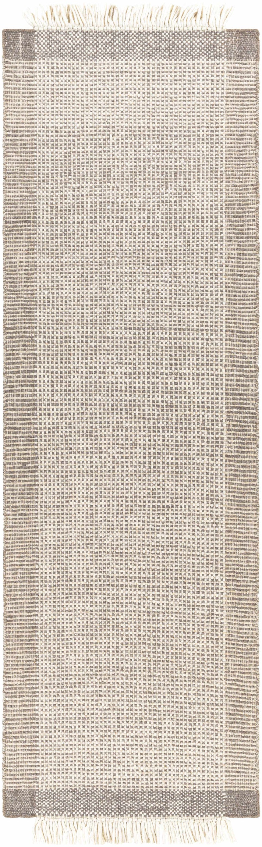 Made to Order Custom Size Joelle Beige Grid Wool Rug