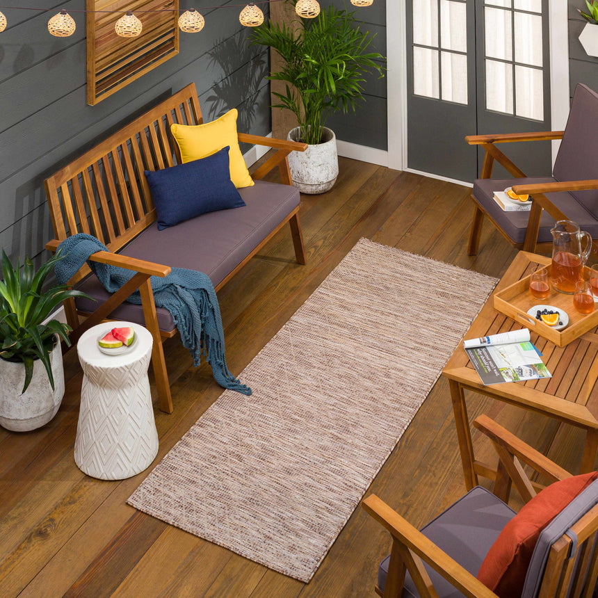 Lorena Beige Flatweave Trellis Rug - Clearance