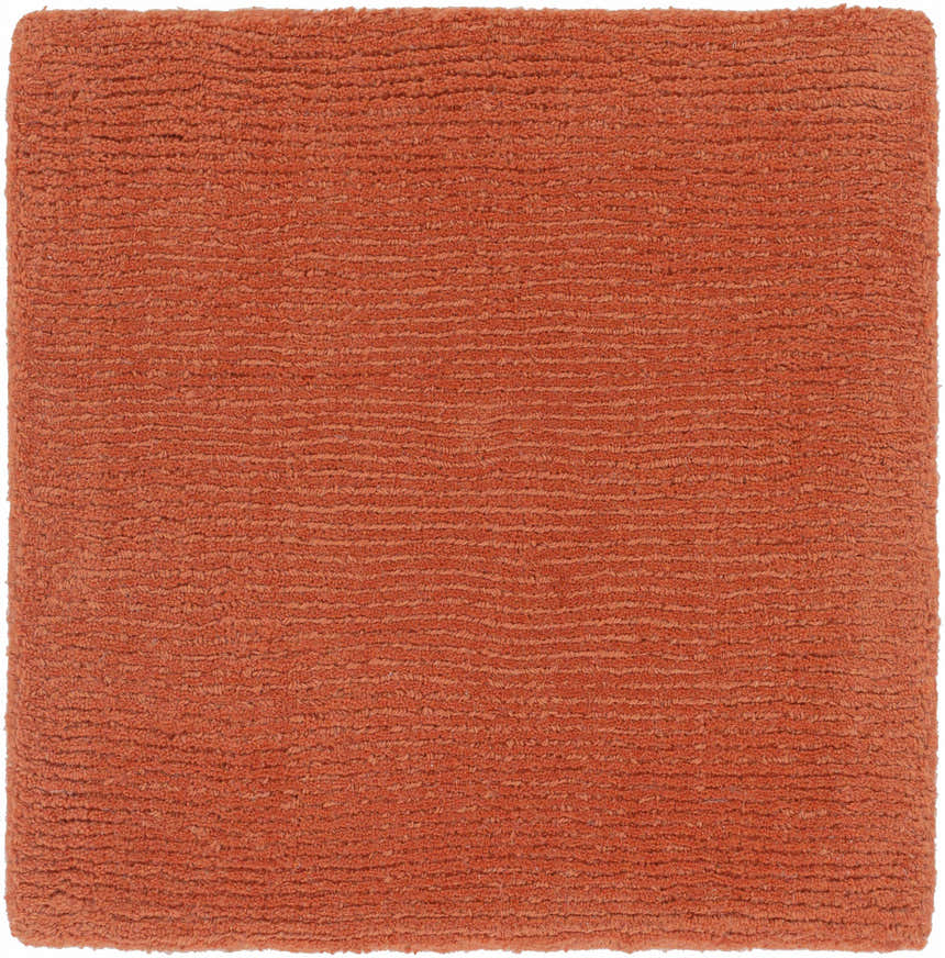 Made to Order Custom Size Brockton Solid Wool Orange Area Rug