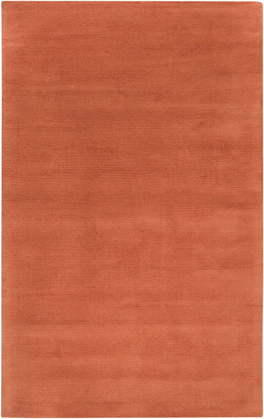 Made to Order Custom Size Brockton Solid Wool Orange Area Rug