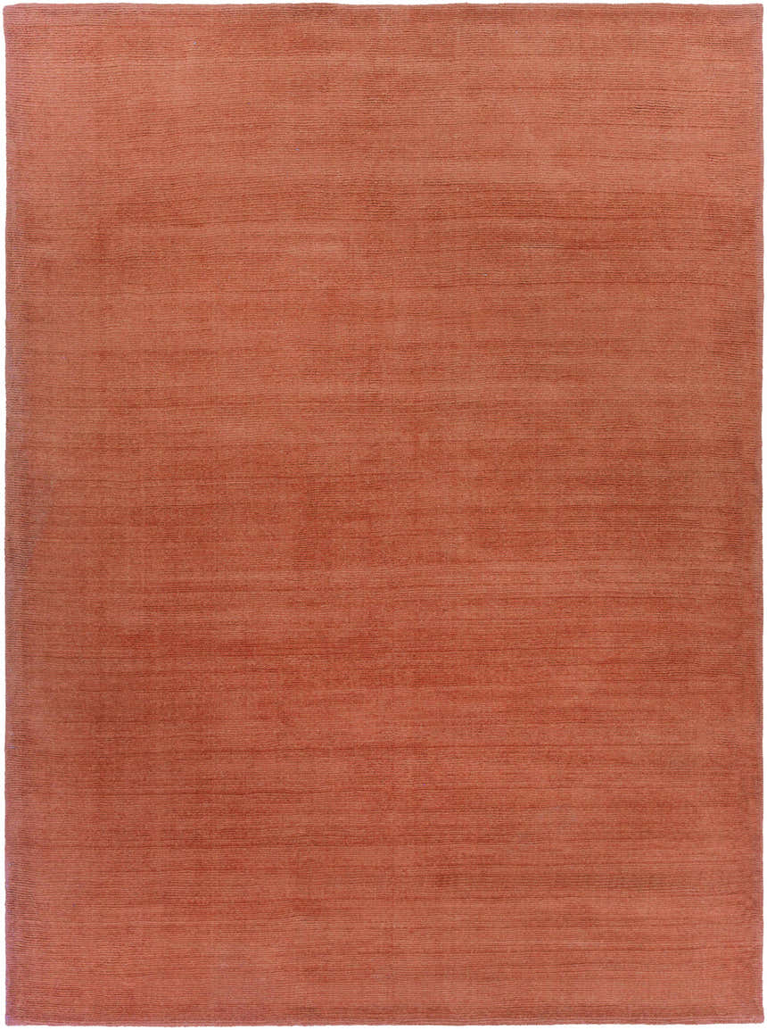 Made to Order Custom Size Brockton Solid Wool Orange Area Rug