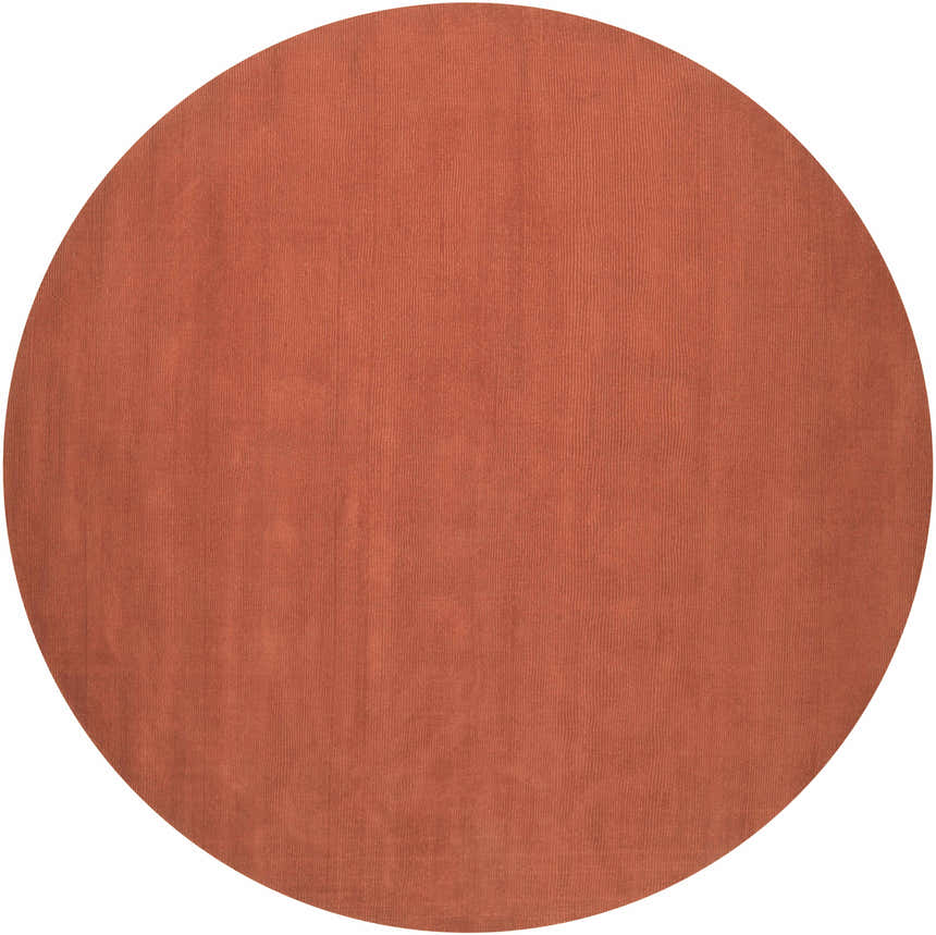 Made to Order Custom Size Brockton Solid Wool Orange Area Rug