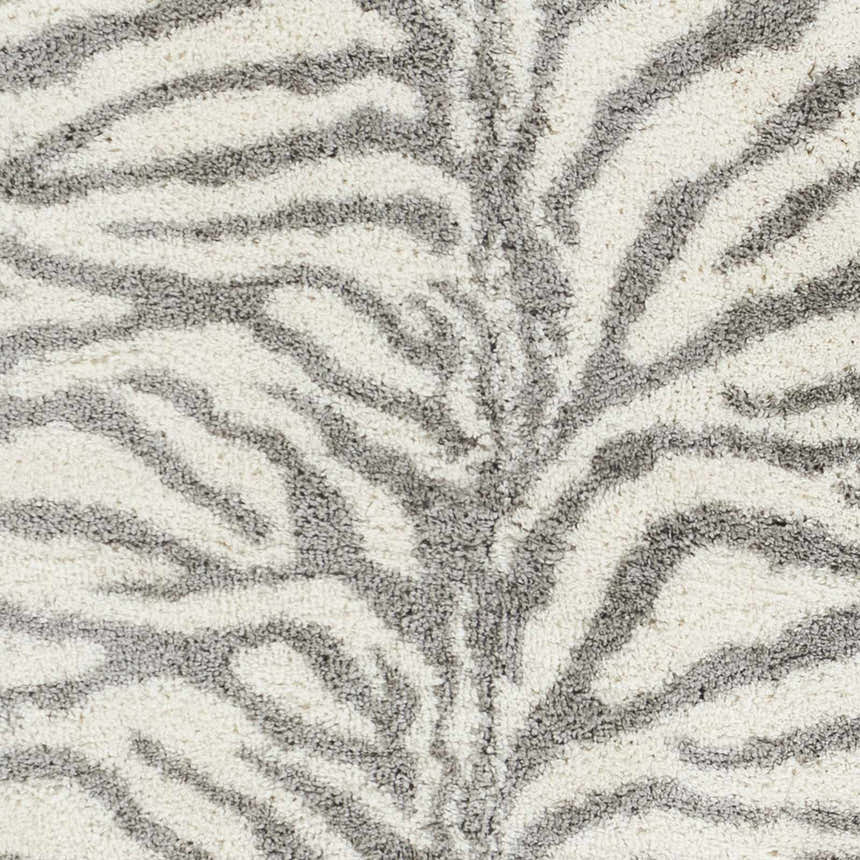 Sample Gray Wollstonecraft Zebra Print Area Rug - Clearance