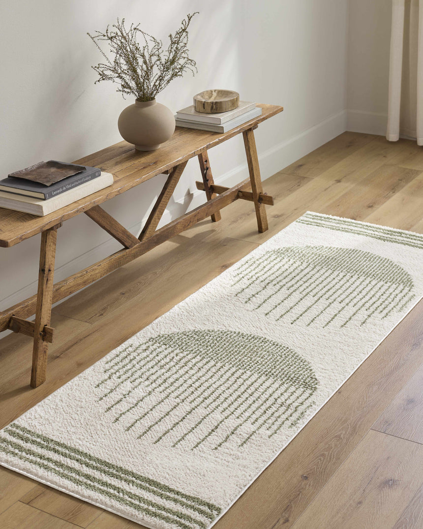 Apichu Green Washable Area Rug
