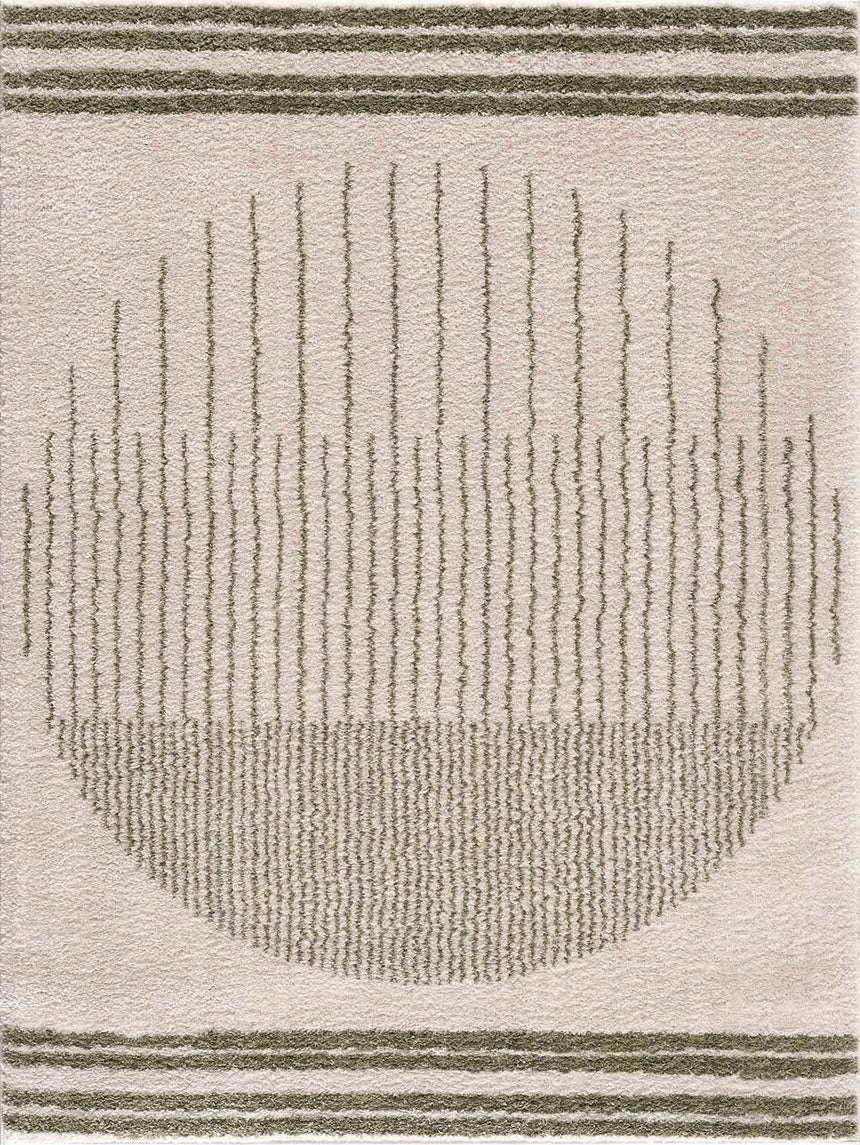 Apichu Green Washable Area Rug