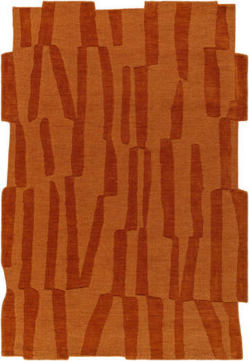 Made to Order Custom Size Yonah Orange Abstract Area Rug