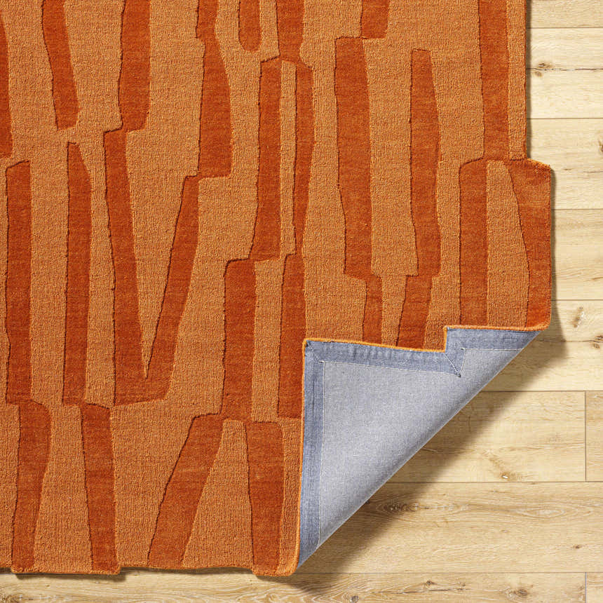 Made to Order Custom Size Yonah Orange Abstract Area Rug