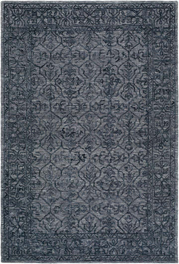 Made to Order Custom Size Yadid Black Wool Area Rug