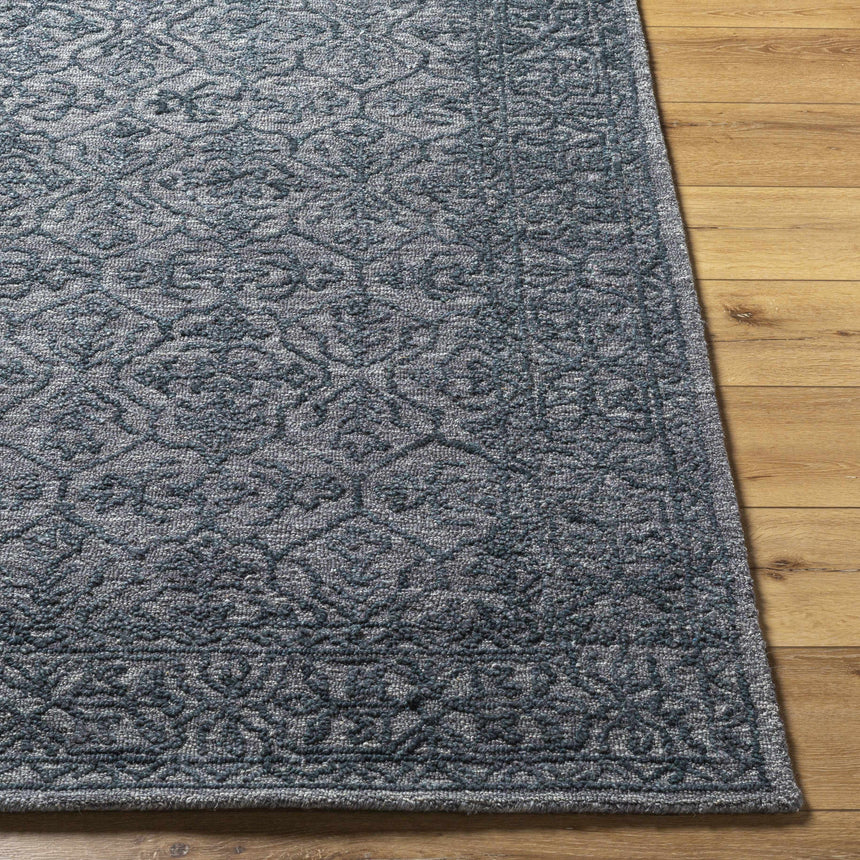 Made to Order Custom Size Yadid Black Wool Area Rug