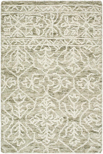 Made to Order Custom Size Yadid Green Wool Area Rug