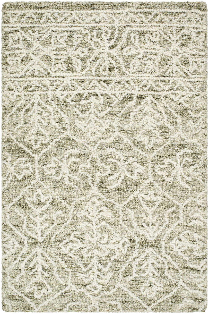 Made to Order Custom Size Yadid Green Wool Area Rug
