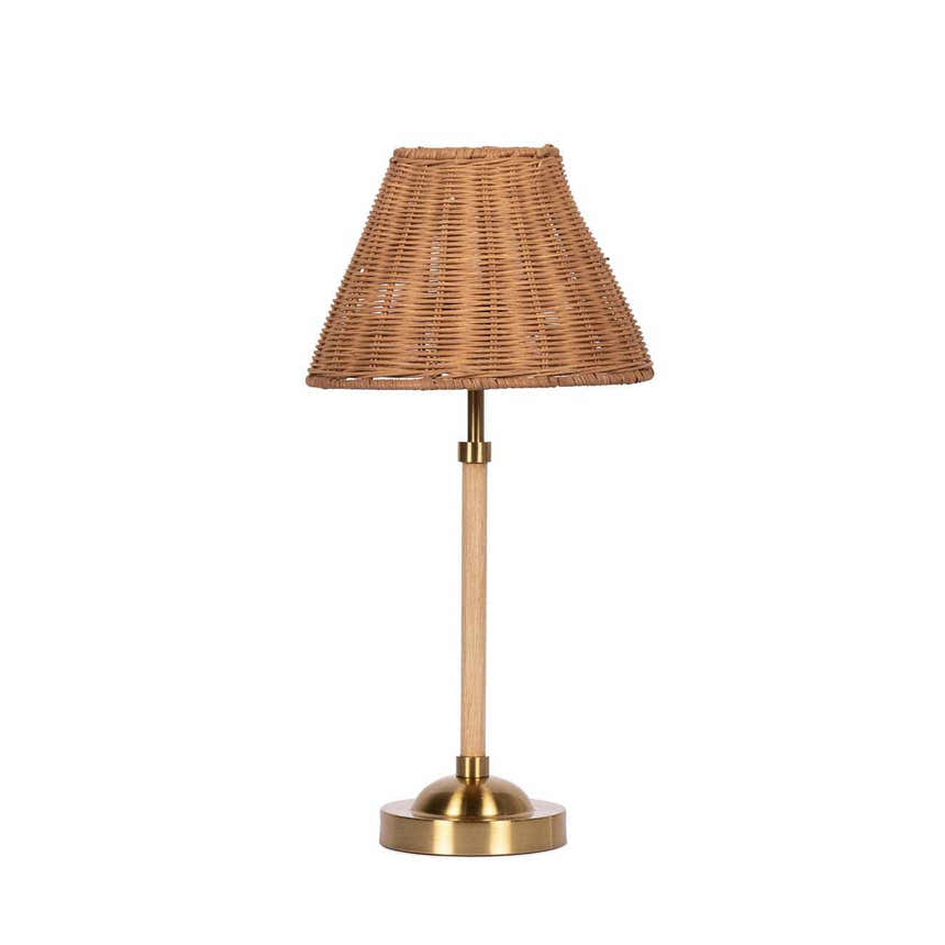 Zakharivka Gold Rattan Table Lamp