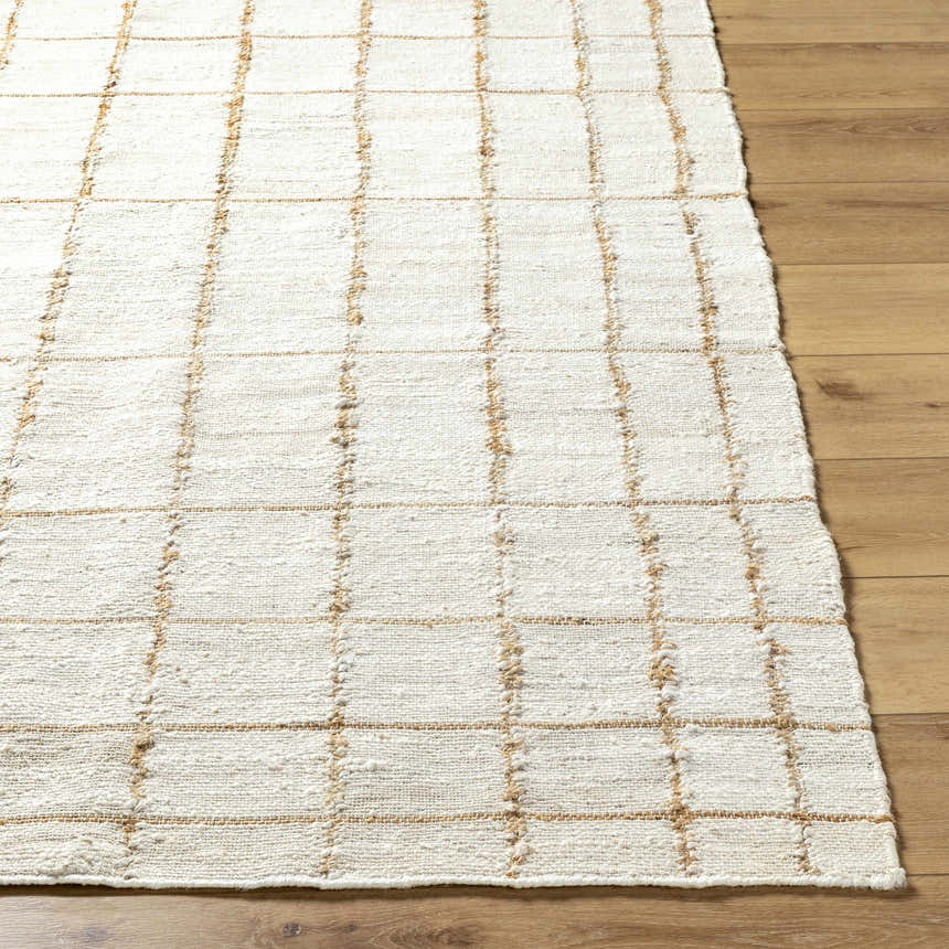 Made to Order Custom Size Zared Checkered Jute Area Rug