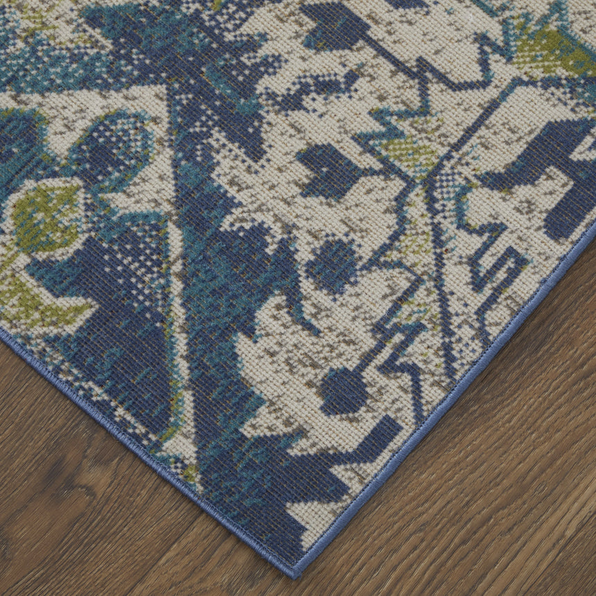 Feizy Foster Transitional Oriental - Blue/Green/Ivory Area Rug - Clearance