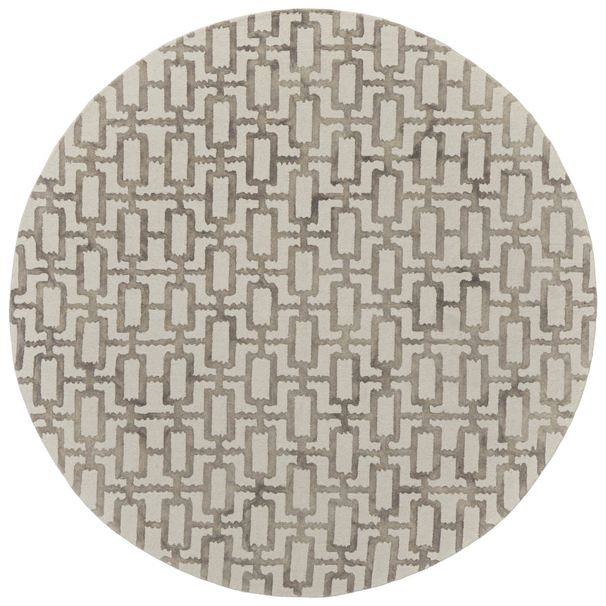 Feizy Lorrain Modern Geometric - Ivory/Taupe Area Rug
