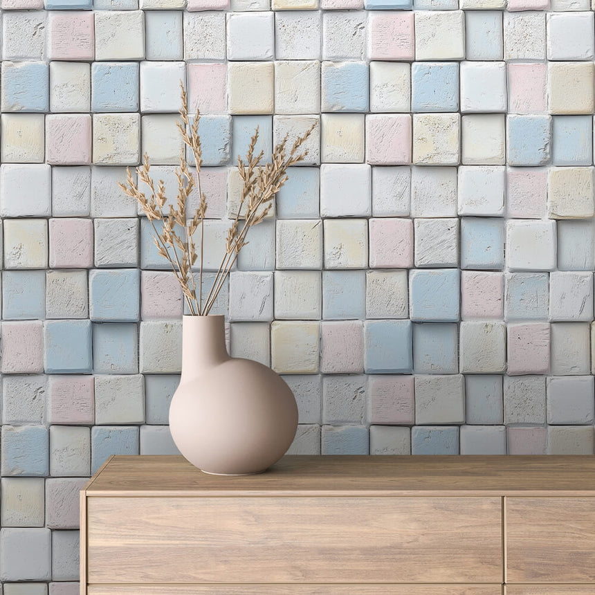 Serene Sugar Cube Mosaic