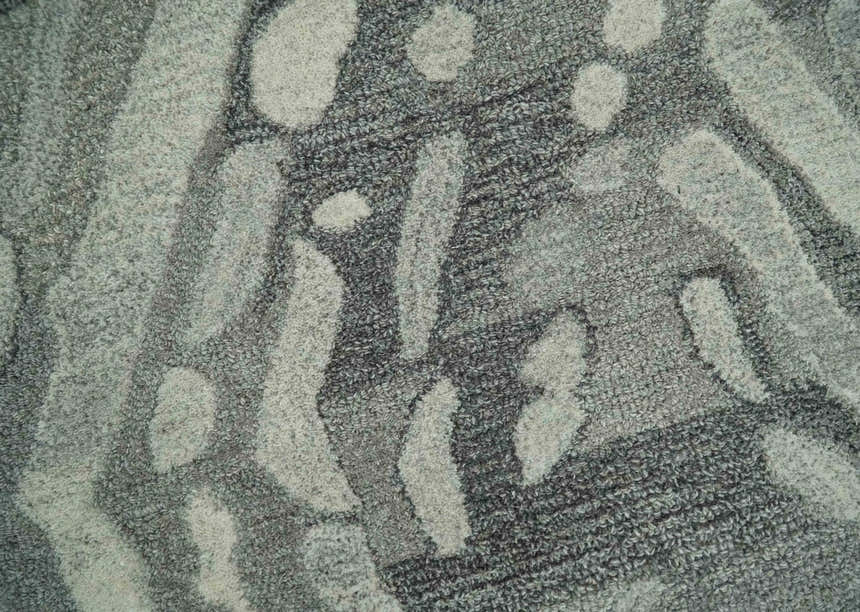 Abstract Modern Hand Tufted 2x3, 3x5, 5x8, 6x9, 8x10 and 9x12 Woolen Beige, Silver and Gray Area Rug | MIR3