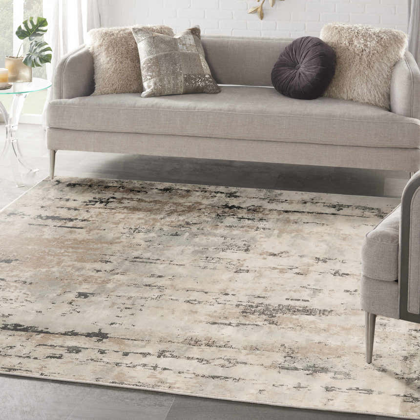 Nourison Quarry Beige Grey Modern Indoor Area Rug