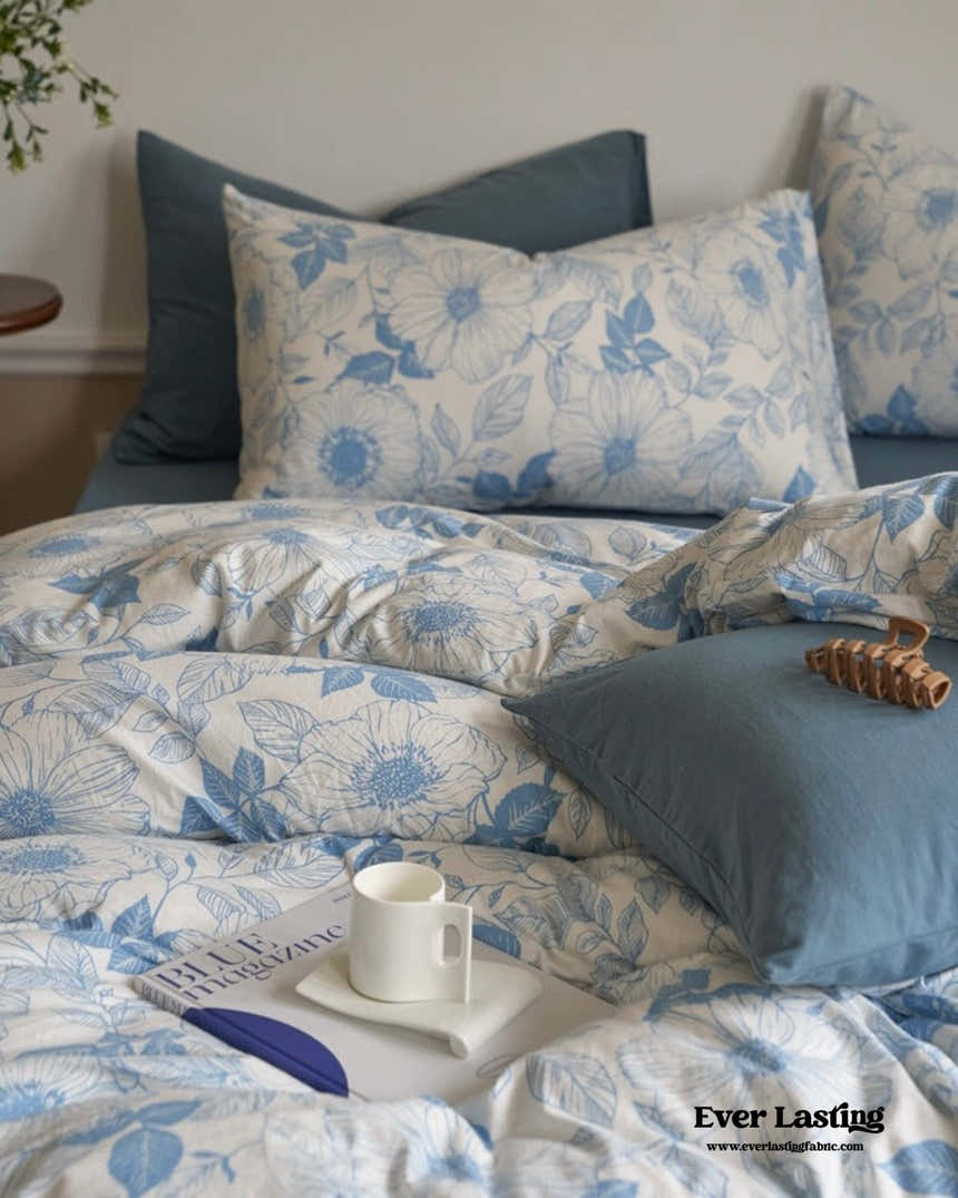 Adèle French Countryside Bedding Set / Blue