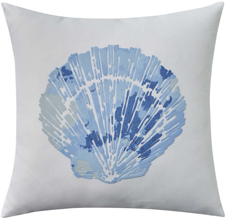 Mina Victory Lifestyle Raised Printed Seach White Indoor Throw Pillow - Clearance
