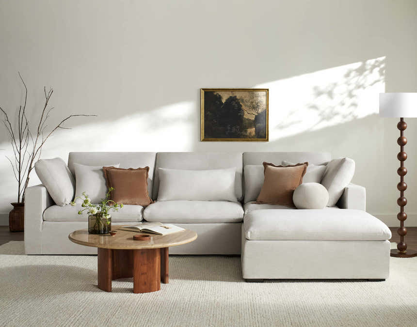 Talan Round White Throw Pillow