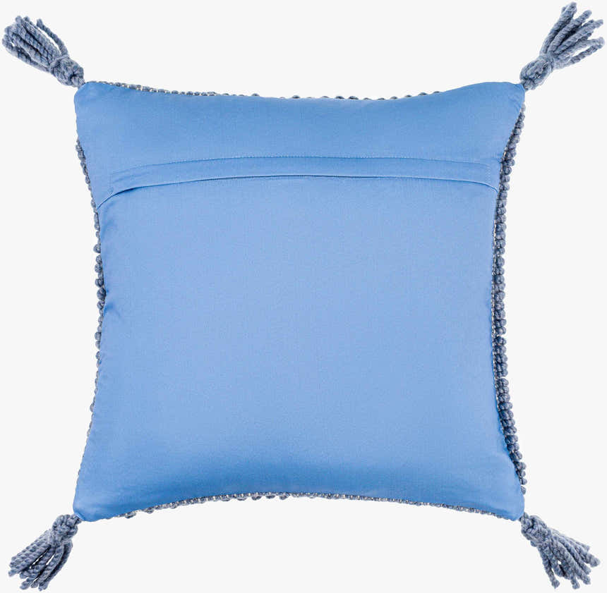 Navix Dark Blue Linear Pattern Modern Recycled PET Yarn Outdoor Accent Pillow - Clearance