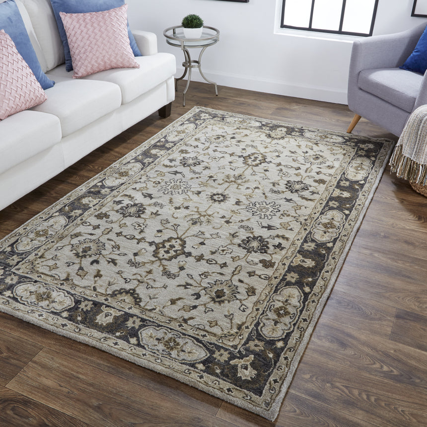 Feizy Eaton Traditional Oriental - Gray/Ivory/Taupe Area Rug