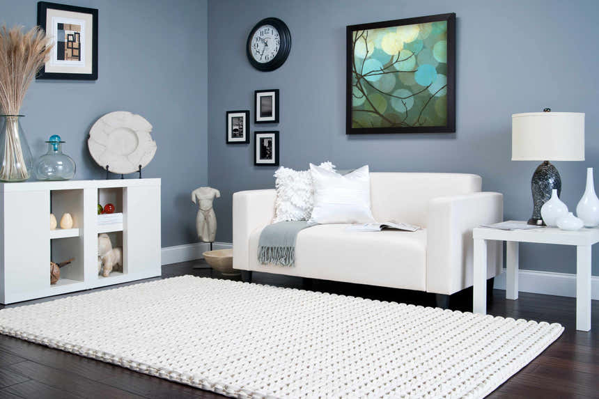 Georgetown White Square Throw Pillow - Clearance