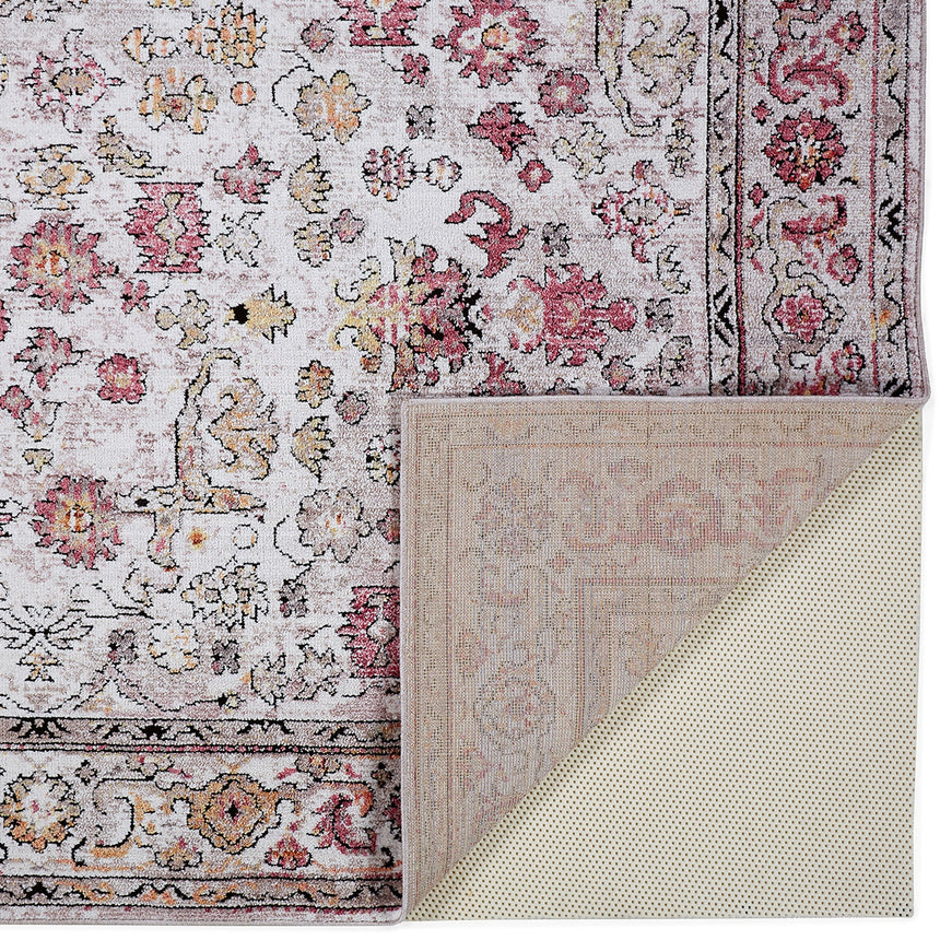 Feizy Armant Traditional Oriental - Ivory/Pink/Gray Area Rug - Clearance