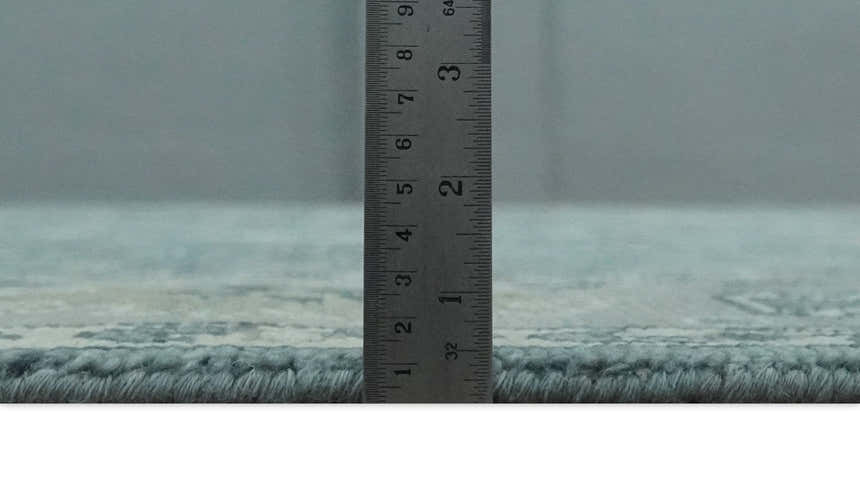 Antique Hand Knotted Oushak Gray and Silver Traditional wool Area Rug