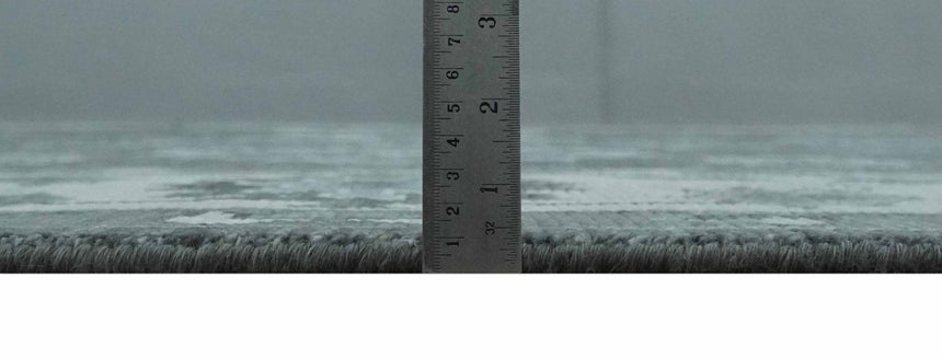 Antique Hand Knotted Charcoal and Ivory Traditional Oushak Wool Area Rug