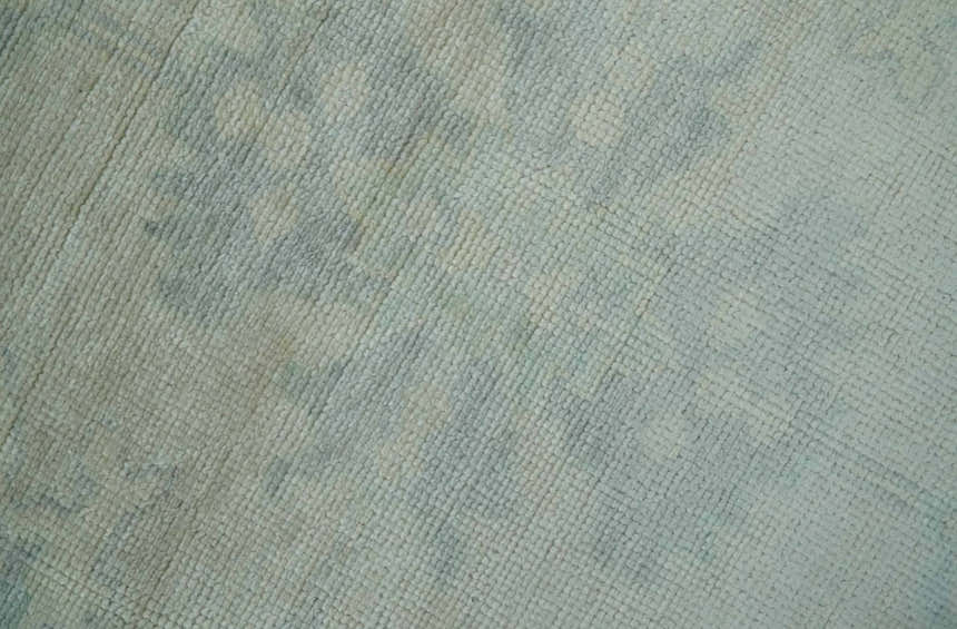 Antique Finish Silver, Gray and Charcoal Hand Knotted Oriental Oushak 8x10 wool Area Rug