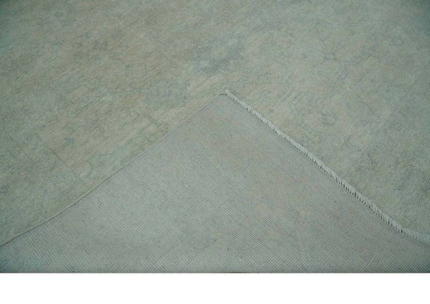 Antique look Beige and Gray Hand Knotted Oriental Oushak 8x10 wool Area Rug