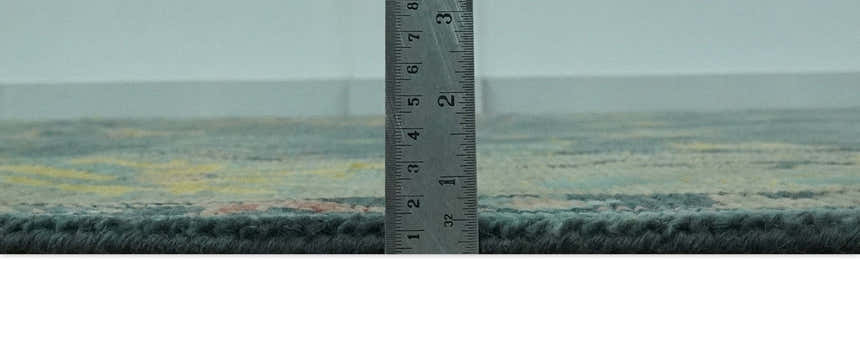 Antique look Teal and Olive Hand Knotted Traditional Oushak Custom Made wool rug