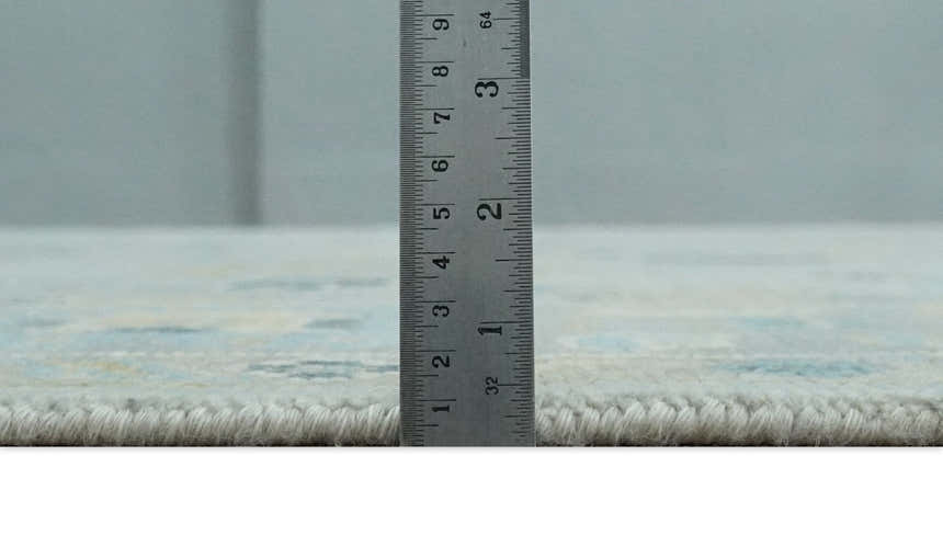 Antique Silver and Gold Vibrant Colorful Hand knotted Oushak wool Area Rug