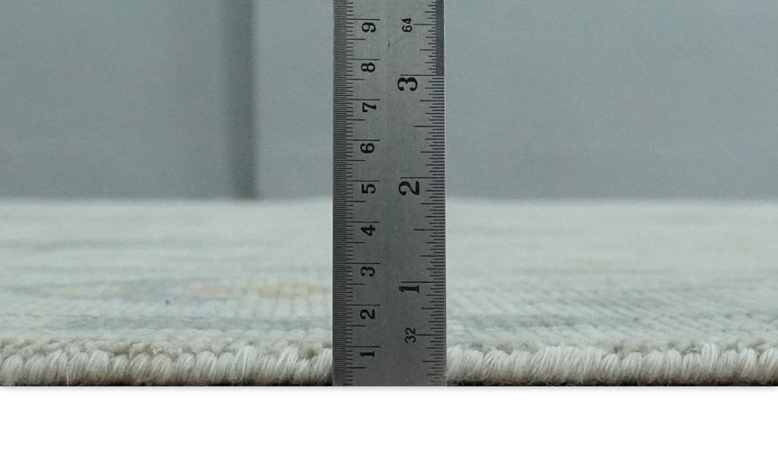 Antique Silver Hand knotted Traditional Multi Size Oushak Wool area Rug