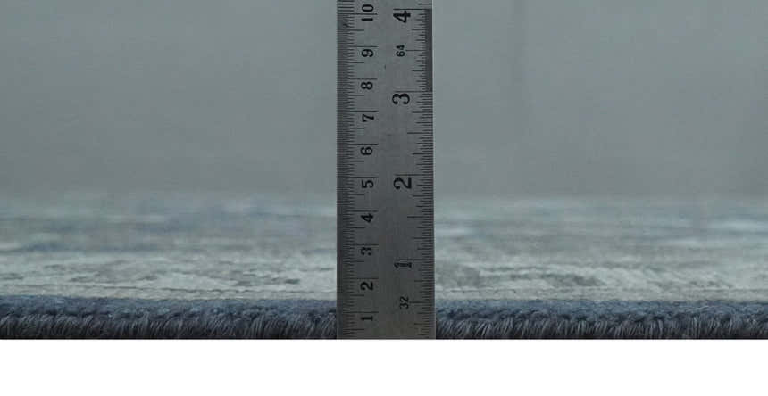 Antique style Blue, Charcoal and Silver Hand Knotted dragon Oushak Wool Area Rug